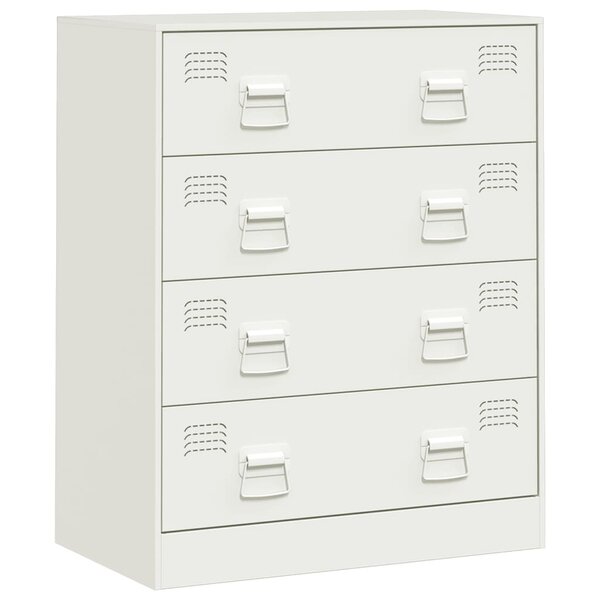 vidaXL Buffet blanc 67x39x83 cm acier