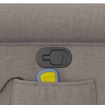 vidaXL Fauteuil de massage inclinable Taupe Tissu