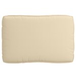 vidaXL Set de coussins de palette 2 Pièces Beige 120 x 80 x 12 cm