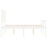 vidaXL Lit pour personne âgée sans matelas blanc 120x200cm bois massif