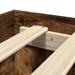 vidaXL Cadre de lit sans matelas chêne fumé 140x190 cm bois ingénierie