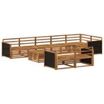 vidaXL Ensemble de canapés d'extérieur 9 Pièces