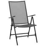 vidaXL Ensemble de salle à manger de jardin 5 Pièces Acier Anthracite