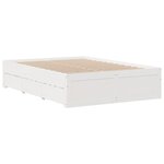 vidaXL Cadre de lit sans matelas avec tiroirs blanc 150x200 cm pin