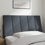 vidaXL Coussin de tête de lit Hanko gris foncé 100 cm velours