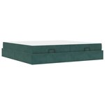 vidaXL Cadre de lit avec matelas avec matelas 2 Pièces Vert Velours