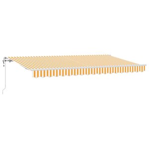 vidaXL Auvent Rétractable Jaune 350 x 200 cm tissu