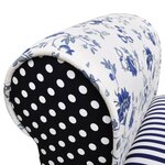 Banc banquette design avec patchwork bleu et blanc 02_0010995