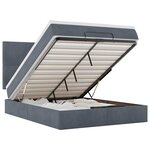vidaXL Cadre de lit ottoman avec matelas gris foncé 140x200 cm velours