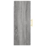 vidaXL Armoire murale sonoma gris 34 5x34x90 cm