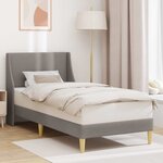 vidaXL Cadre de lit avec tête de lit Taupe 100 x 200 cm tissu