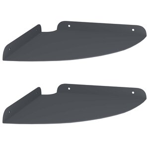 vidaXL Étagère flottante avec étagère 2 Pièces Anthracite 24 x 24 x 2 cm