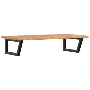 vidaXL Étagère de vasque murale acier et bois de chêne massif