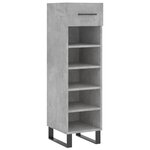 vidaXL Armoire à chaussures gris béton 30x35x105 cm bois d'ingénierie