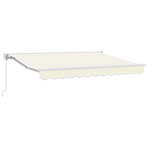 vidaXL Auvent rétractable manuel Crème 3 5 x 2 5 m