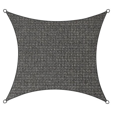 Livin'outdoor Tissu d'ombrage Iseo PEHD carré 3 6x3 6 m Gris