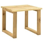 vidaXL Chaise longue de jardin avec table Bois de pin imprégné