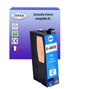 Cartouche compatible avec Epson SureColor SC-T3100M MFP  T3100N remplace Epson  T40D2- Cyan 56ml