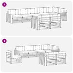 vidaXL Ensemble de canapés d'extérieur 8 pc Naturel et Beige