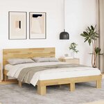 vidaXL Cadre de lit avec tête de lit sans matelas 150 x 200 cm