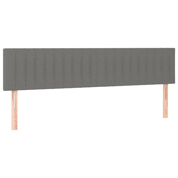 vidaXL Têtes de lit 2 Pièces Gris foncé 90x5x78/88 cm Tissu