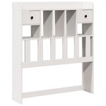 vidaXL Lit bibliothèque sans matelas blanc 90x200cm bois de pin massif