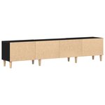 Meuble TV vidaXL Noir Chêne 180x31 5x40 cm Bois d'ingénierie