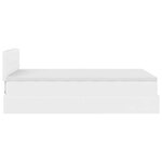 vidaXL Cadre de lit ottoman et matelas blanc pur 120x200 cm similicuir