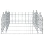 vidaXL Lit surélevé à gabions arqué 200x100x50 cm Fer galvanisé