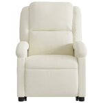 vidaXL Fauteuil de massage inclinable Crème Velours