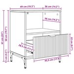 vidaXL Table de chevet Noir 49 x 36 x 61 cm Bois d'ingénierie