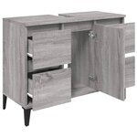 vidaXL Meuble d'évier sonoma gris 80x33x60 cm bois d'ingénierie