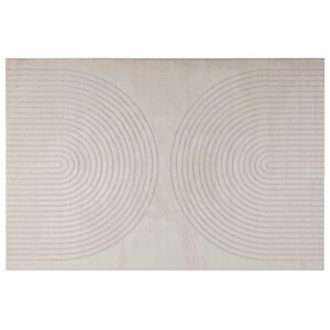 vidaXL Tapis de surface HUARTE Crème 340 x 240 cm Polyester
