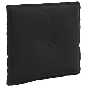 vidaXL Coussin de Dos Noir 50 x 45 cm Tissu en velours côtelé