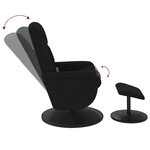 vidaXL Fauteuil de massage inclinable avec repose-pied noir velours