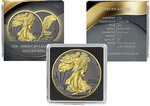 Pièce de monnaie en Argent 1 Dollar g 31.1 (1 oz) Millésime 2025 Golden Ring Edition WALKING LIBERTY
