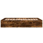 vidaXL Cadre de lit sans matelas chêne fumé 120x190 cm