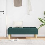 vidaXL banc Vert foncé 113 x 57 x 39 cm tissu