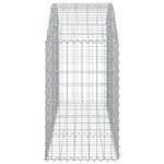 vidaXL Panier de gabions arqué 150x50x80/100 cm Fer galvanisé