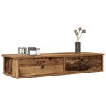 vidaXL Étagère murale avec tiroirs vieux bois bois d'ingénierie