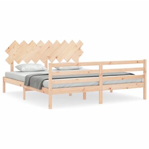 vidaXL Cadre de lit sans matelas bois massif
