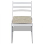 vidaXL Chaises à manger lot de 6 blanc bois solide et velours