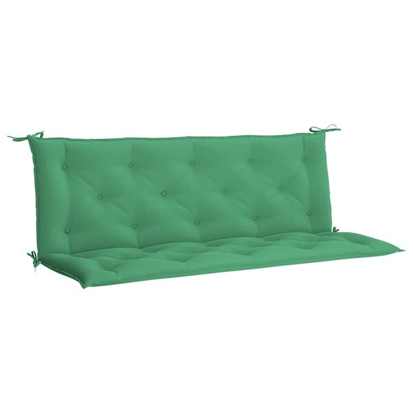 vidaXL Coussin de banc de jardin vert 150x(50+50)x7 cm tissu oxford