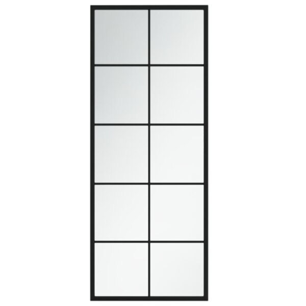 vidaXL Miroir mural noir 100x40 cm métal