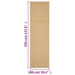vidaXL Tapis Sisal naturel 100x350 cm