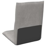vidaXL Fauteuil de sol ajustable Gris clair Velours