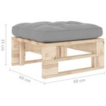 Vidaxl pouf palette de jardin bois de pin imprégné