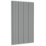 vidaXL Panneaux de toiture 12 Pièces Acier galvanisé Gris 80x45 cm