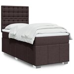 vidaXL Sommier à lattes de lit avec matelas Marron foncé 100x200 cm