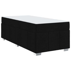 vidaXL Cadre de lit avec matelas Noir 80 x 200 cm tissu